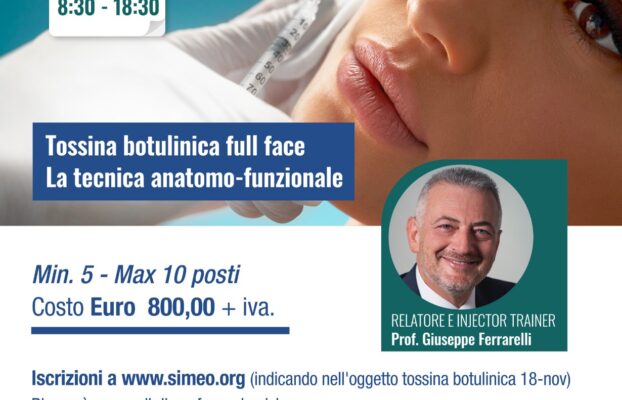 Corso Tossina botulinica Full face